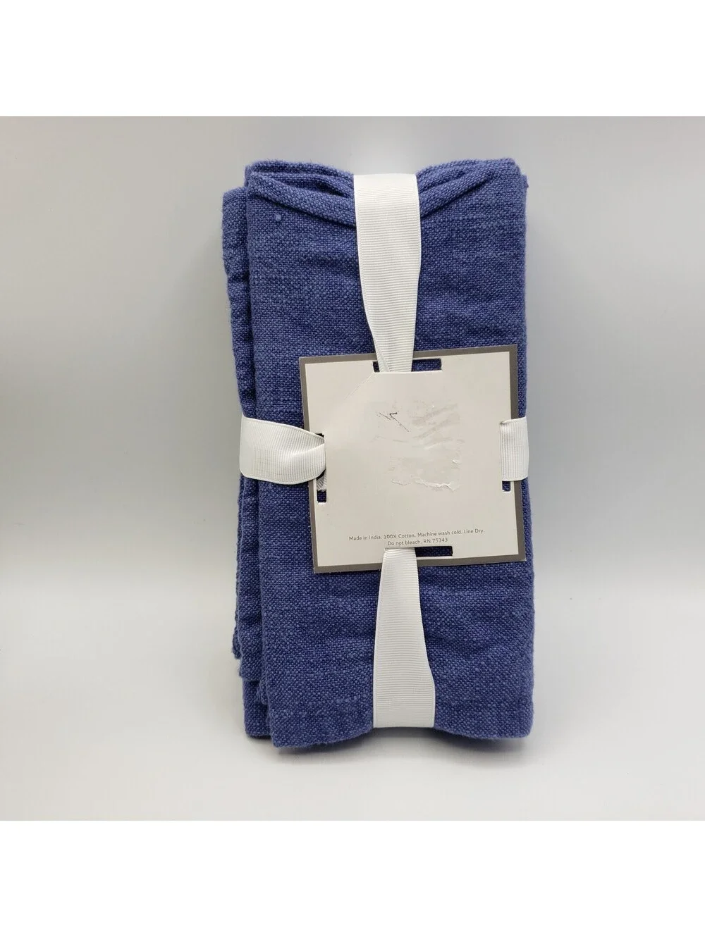 New Denim Blue Cotton Napkins Set of 4 Storehouse Table Linens 18x18